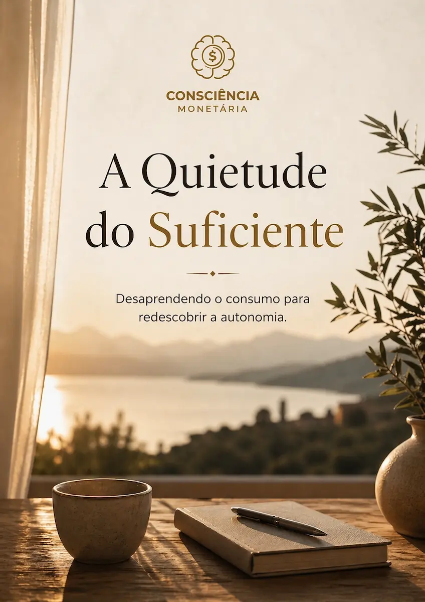 A Quietude do Suficiente: Desaprendendo o consumo para redescobrir a autonomia - material em destaque da Consciência Monetária
